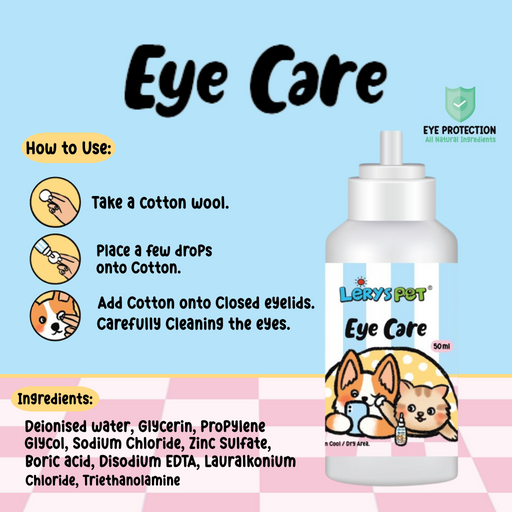 Eye Care | 50ml | Cat & Dog | Tetes Mata | Leryspets