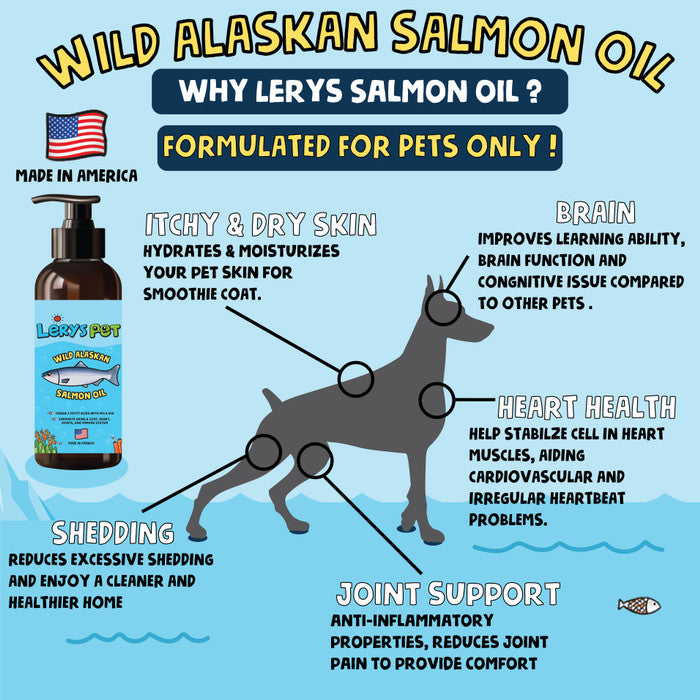 Wild Alaskan Salmon Oil l Vitamin Hewan l For Dog & Cat l Leryspet