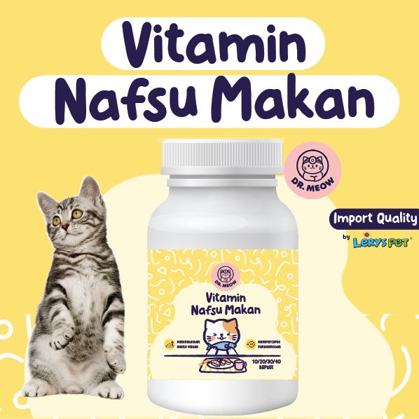 Vitamin Nafsu Makan kucing | Dr Meow | 20 Kapsul | Leryspets