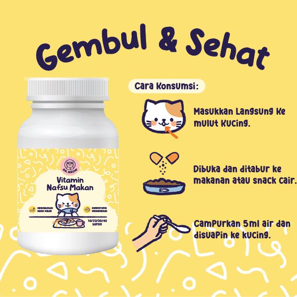 Vitamin Nafsu Makan kucing | 10Kapsul | Dr Meow