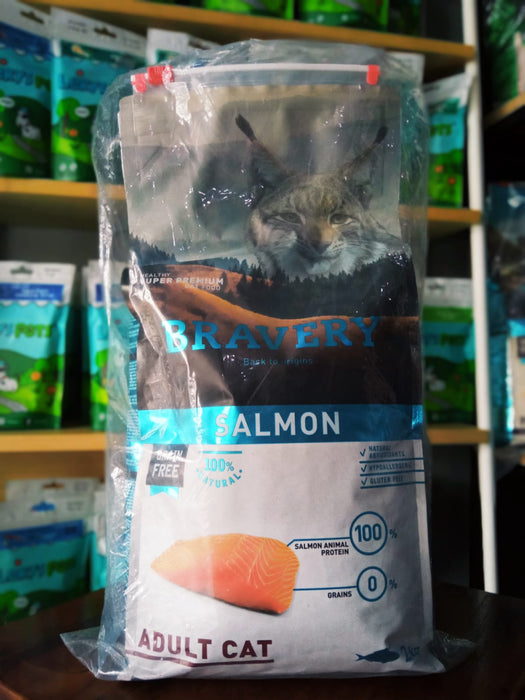 Bravery Salmon Cat Adult 2kg - leryspet