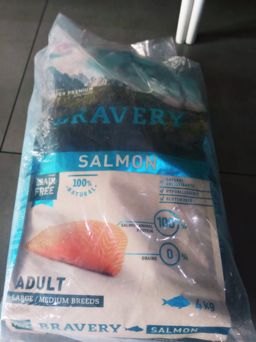 Bravery Salmon Large Adult 4kg - leryspet