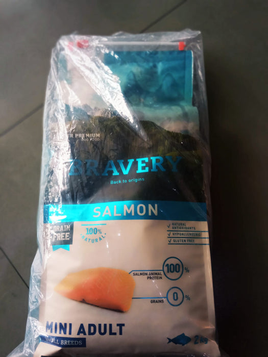 Bravery Salmon Mini Adult 2kg - leryspet