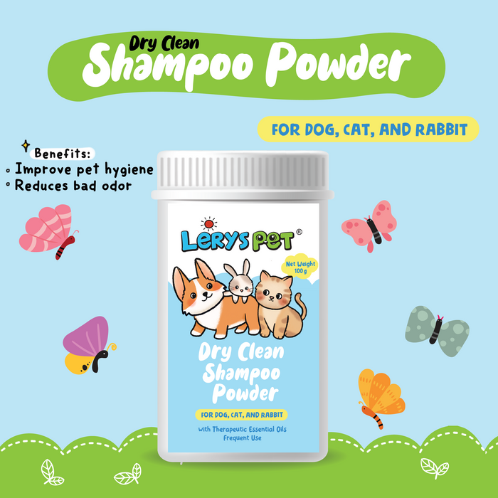 shampoo powder + ear wipes+ paw shampoo+ shampoo lerys - leryspet
