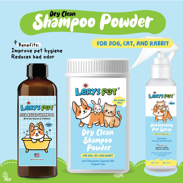 Doedorazing pet Spray + Shampoo lerys + Dry clean shampoo