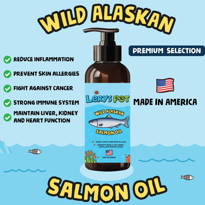 Salmon Oil 100ML | Nafsu Makan Anjing Kucing | Vitamin Dog Cat | Lerys