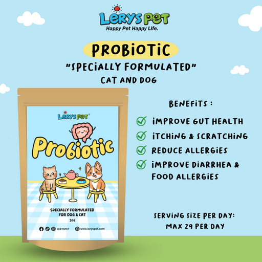 Probiotic Penghilang Bau Kotoran Kencing Anjing Kucing Hewan | Lerys