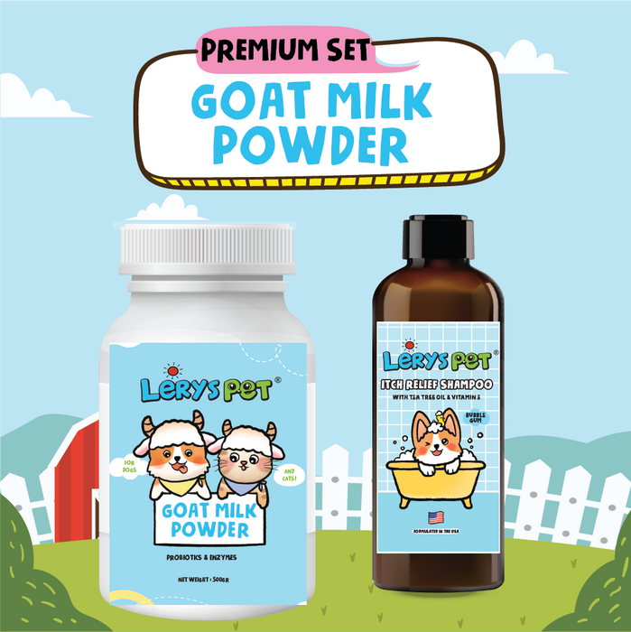 Goat Milk Powder + Shampoo Anjing | Susu Anjing & Kucing| Leryspet