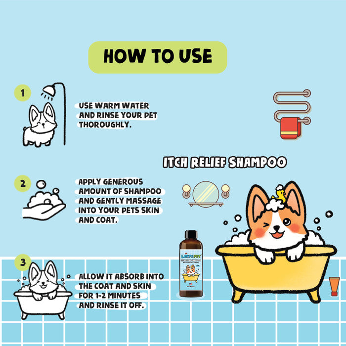 Shampoo Itch Anjing Kucing | Shampo Gatal Jamuran | 100ml | Leryspet