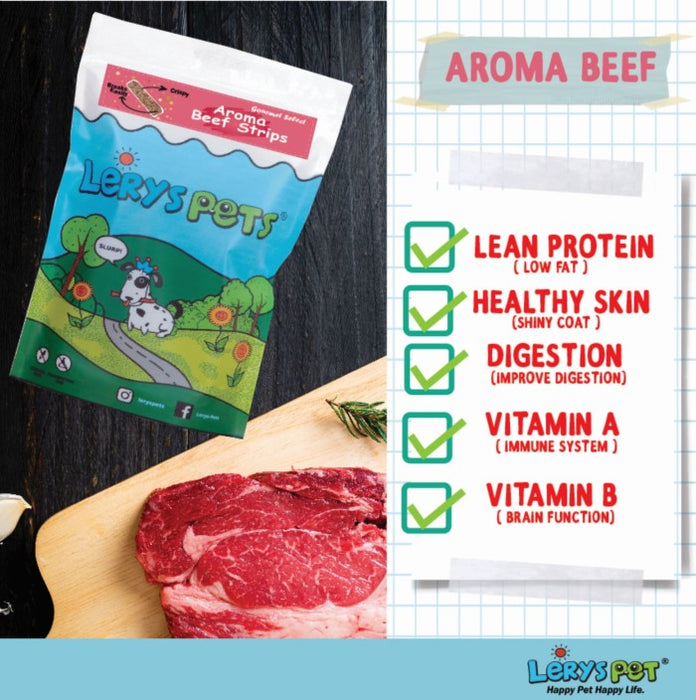 Golden Aroma Beef Stic | Cemilan Sehat Anjing | Leryspets
